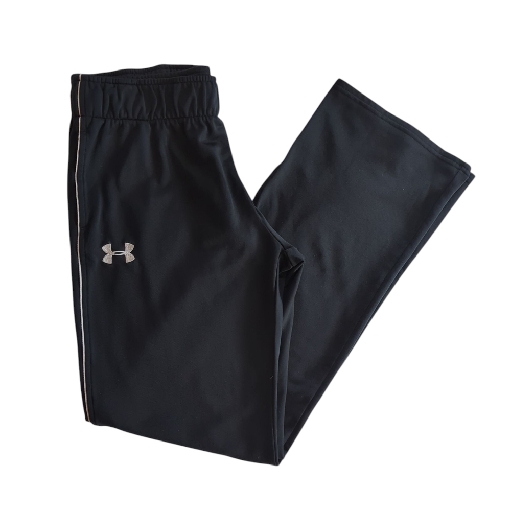 Under Armour Loose Track Pants YXL Black White